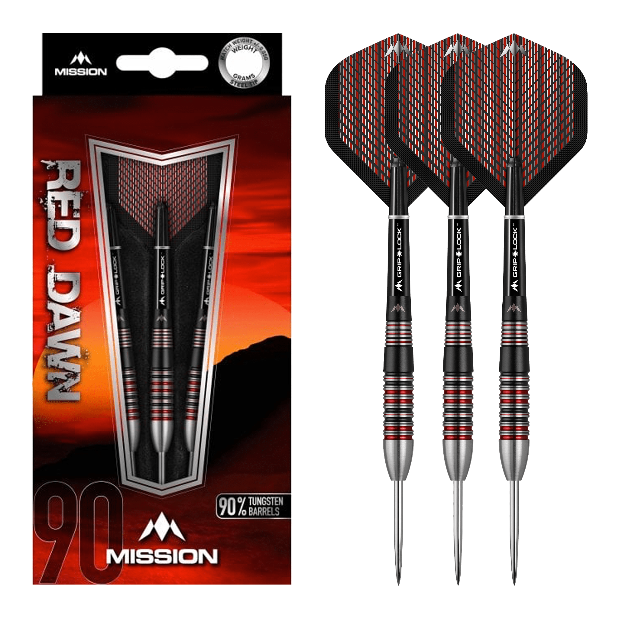 Red Dawn M2 - 90% Tungsten Steel Tip Darts