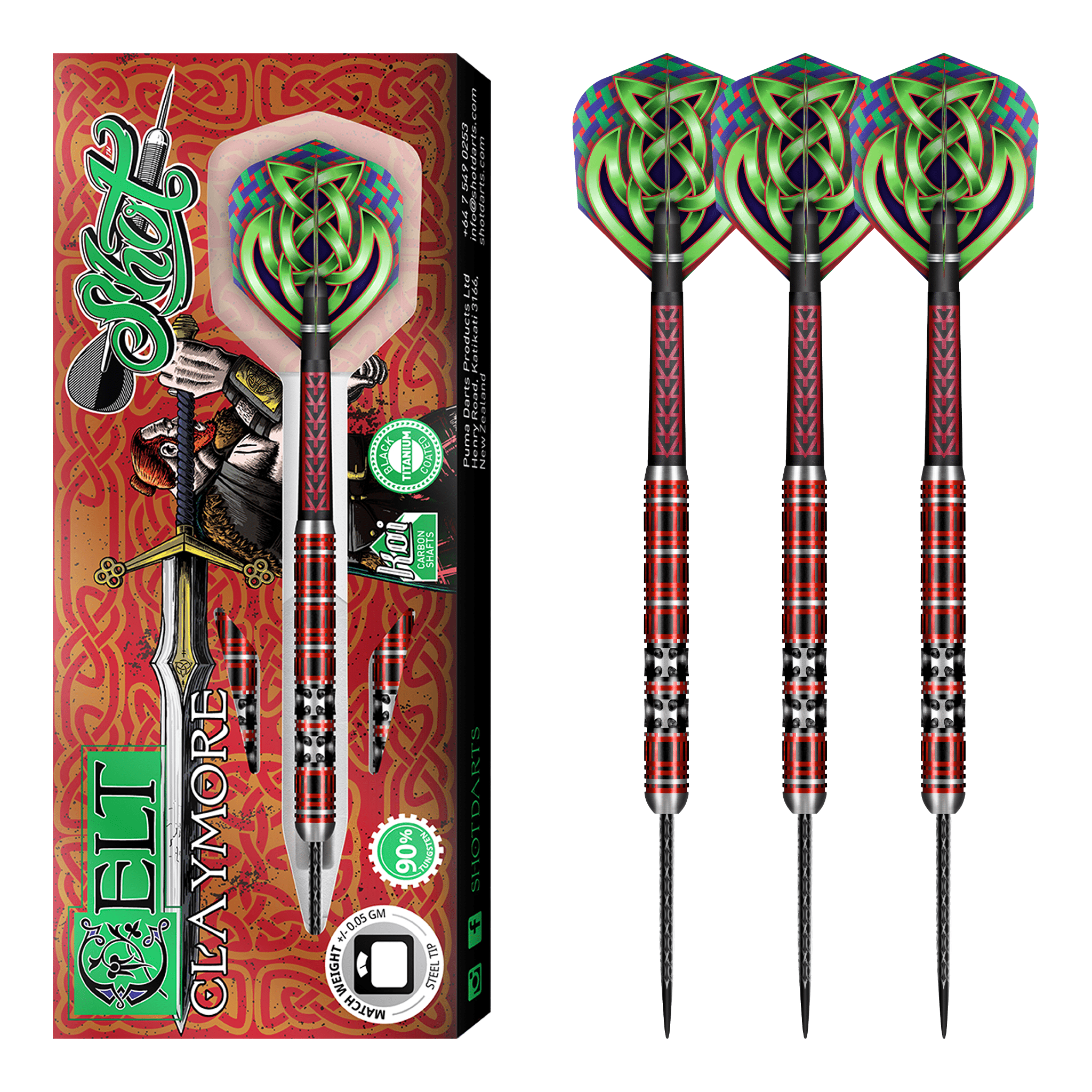 Celt Claymore - 90% Tungsten Steel Tip Darts