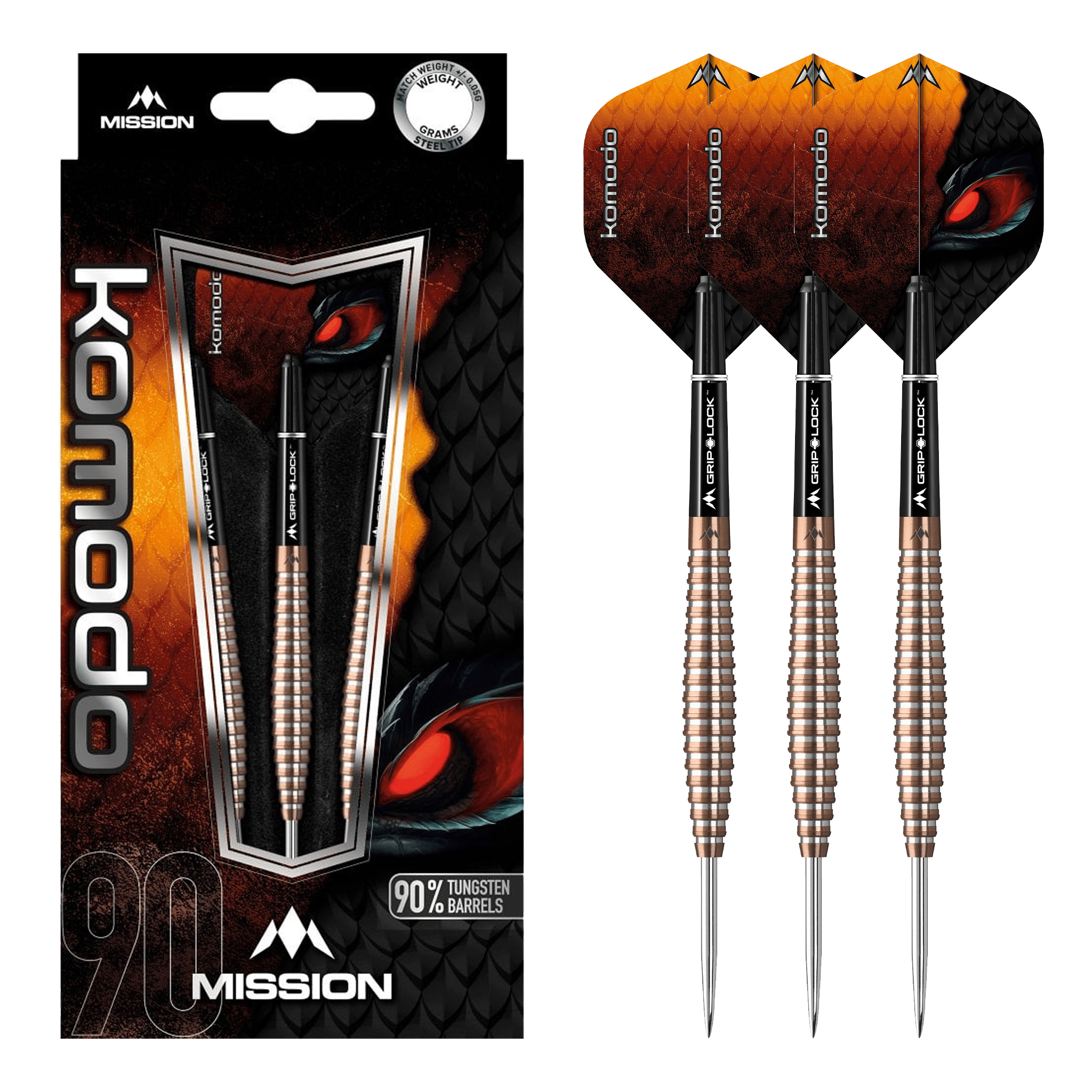 Komodo RX M4 - 90% Tungsten Steel Tip Darts
