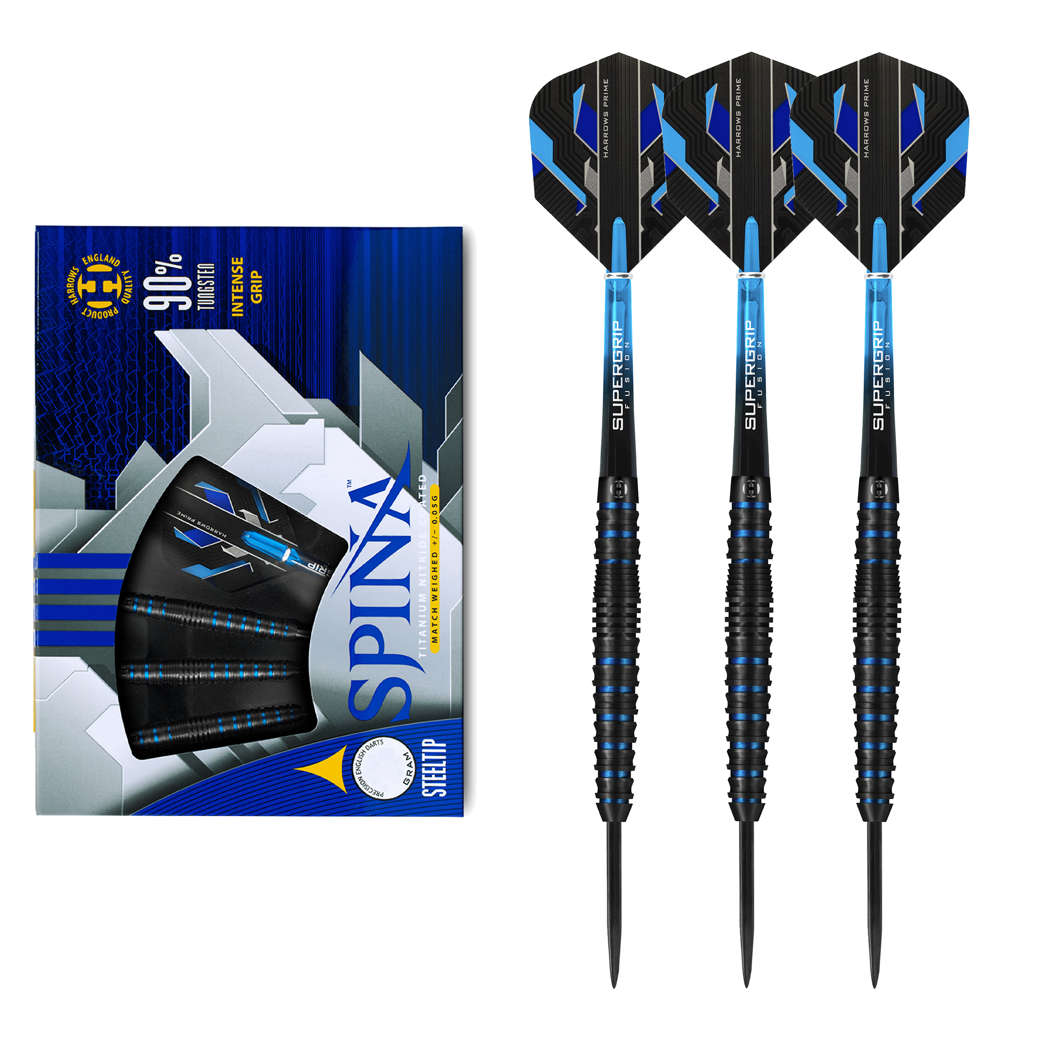 Spina Black - 90% Tungsten Steel Tip Darts