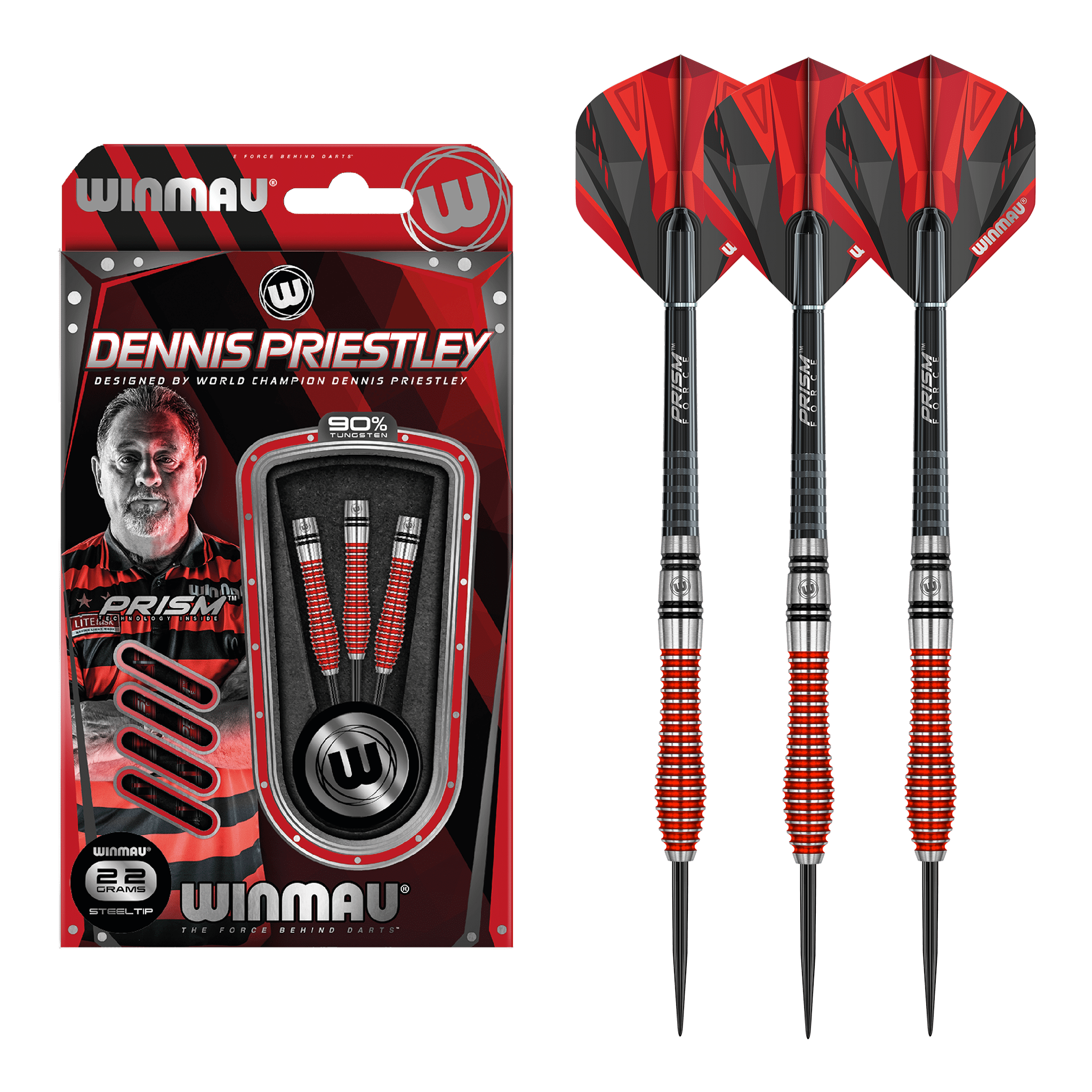 Dennis Priestley Special Edition - 90% Tungsten Steel Tip Darts